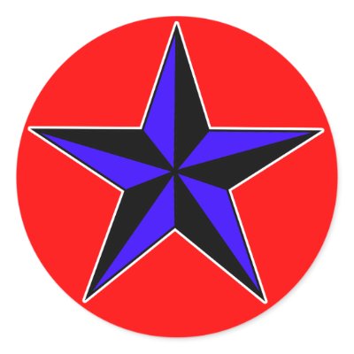 Blue Nautical Star Stickers ... Fully Custom by MakeASticker