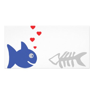 blue nekrophiliac fish icon photo cards by TomaniacLines