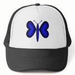 Blue Neon Hearts Butterfly