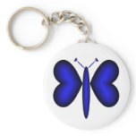 Blue Neon Hearts Butterfly