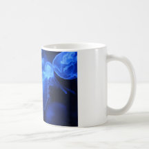 Blue Neon Jellyfish Coffee Mug