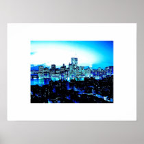 Blue New York City Poster Print