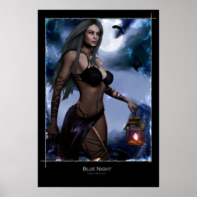 Blue Night Posters by geminisquaredworks