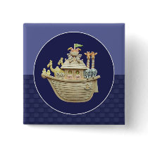 Blue Noah's Ark buttons