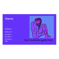 Blue nude business card