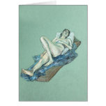 Blue Nude Greeting Card