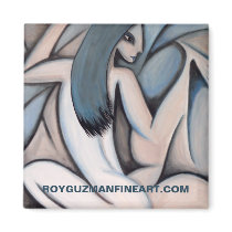 Blue Nude magnet 2"