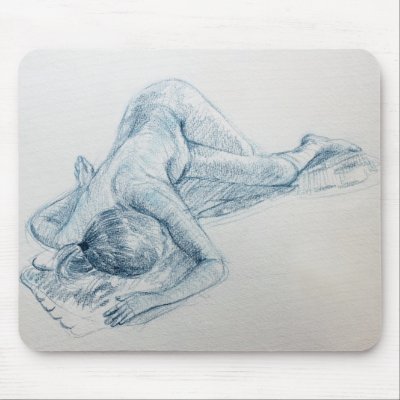Blue Nude Mousepads by catchthenextwave