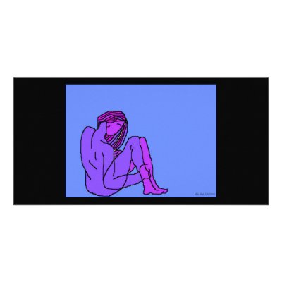 blue nude photo card by sand625