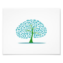 blue oak tree scribbled design.png photo