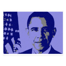 Blue Obama Post Cards