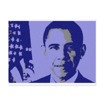 Blue Obama Post Cards by jyanta