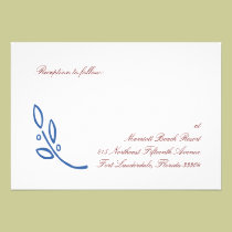 Blue Olive Branch Reception invitations