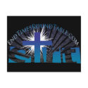 Blue on Black Rising Sun postcards