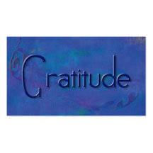 Blue on Blue Block Gratitude Affirmation Cards Business Card Templates