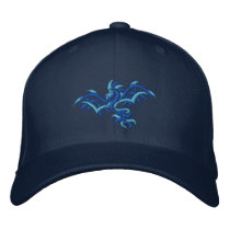 BLUE ON BLUE DRAGON BASEBALL CAP