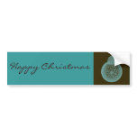 Blue on Brown Christmas Ornament bumper stickers