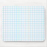 Blue on White Grid Mousepad