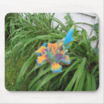 Blue, Orange, Purple Flower (Manipulation) mousepads
