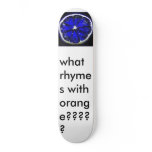 blue orange skate board