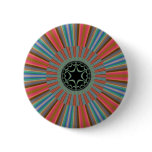 Blue Orange Sunburst Fractal
