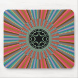 Blue Orange Sunburst Fractal
