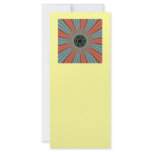 Blue Orange Sunburst Fractal rack cards