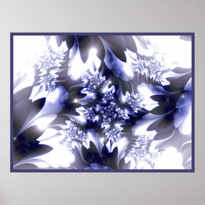 Blue Orch Print by Spectral
