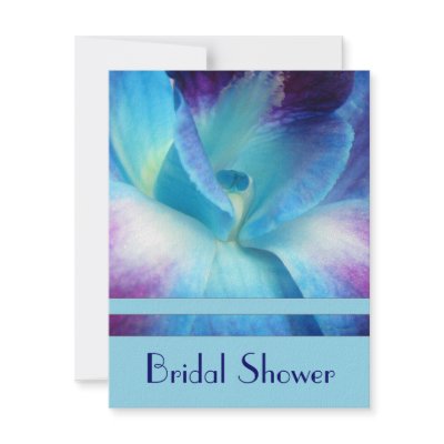 Blue Orchid Bridal Shower Invitation by Koobear