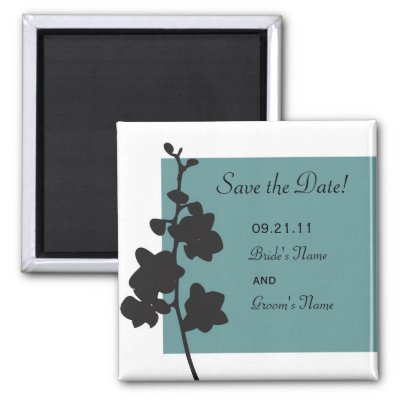 Blue Orchid Save the Date Magnet by designaline Blue Orchid Save the Date