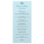 Blue Orchid Wedding Program rack cards