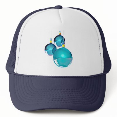 BLUE ORNAMENTS by SHARON SHARPE Hats by sharonsharpe