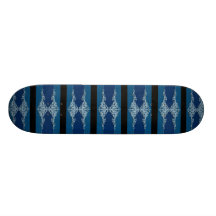 Blue Ornaments Skateboard Deck