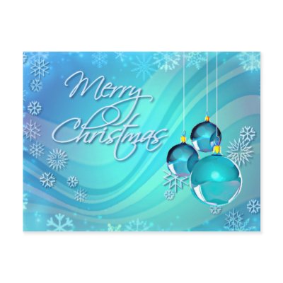 BLUE ORNAMENTS & SNOWFLAKES by SHARON SHARPE Postcards by sharonsharpe
