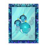 BLUE ORNAMENTS & STAINED GLASS by SHARON SHARPE postcards