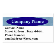 Blue Oval Banner Business card