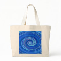 Blue Oval Swirl Pattern Tote Bag