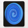 Blue Oval Swirl Pattern Mouse Pads
