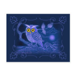 Blue Owl Art Postcard