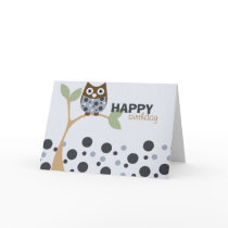 Blue Owl Baby Card