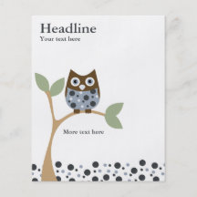 Blue Owl Baby Flyer Design