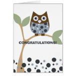 Blue Owl Baby Greeting Cards