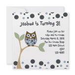 Blue Owl Baby Personalized Invite