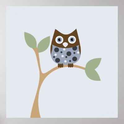 Blue Owl Baby Poster by candystore
