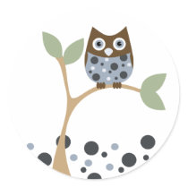 Blue Owl Baby Sticker