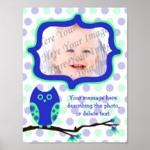 Blue Owl Personalised Scrapbook Page Posters
