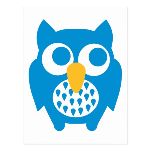 Blue owl post card
