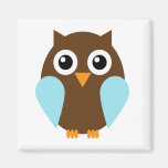 Blue Owl Refrigerator Magnets