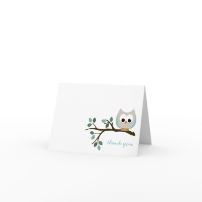 Blue Owl Thank You Card by Simply_Chic