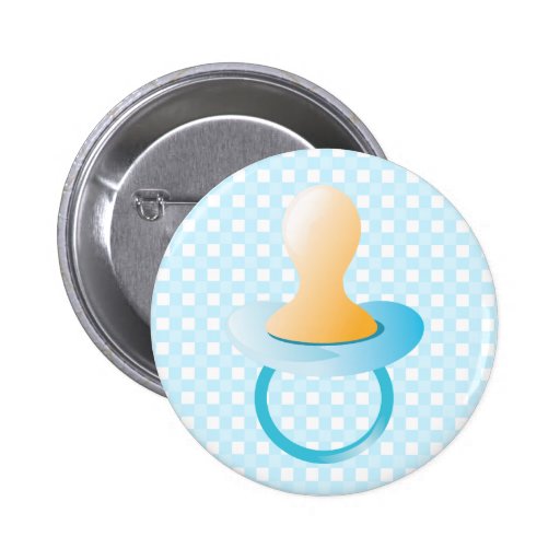 Blue Pacifier Pinback Button